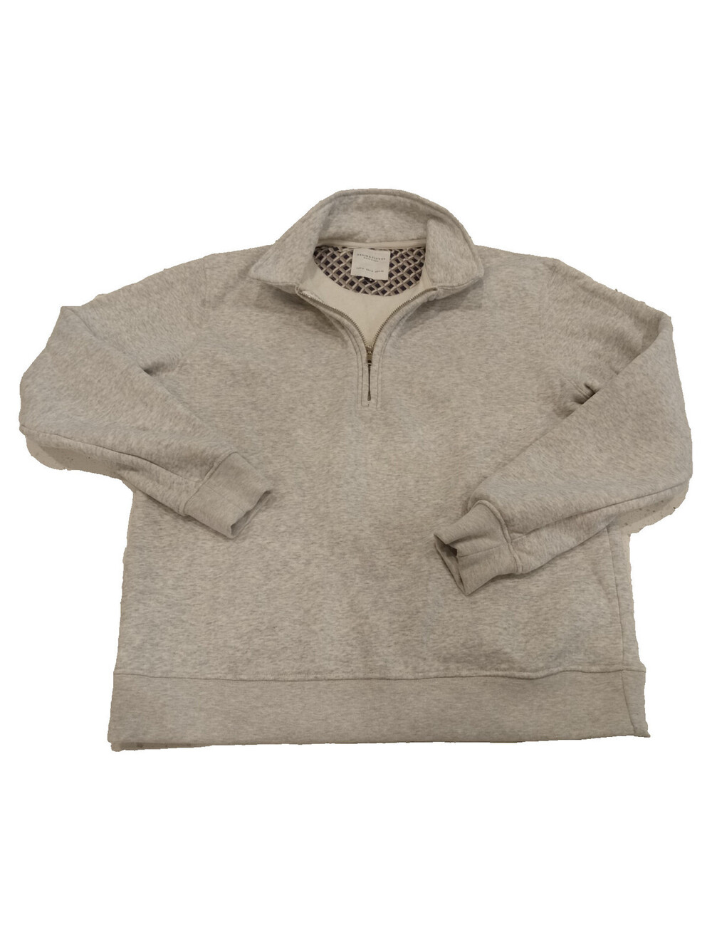 Denim & Flower Rick Singh Quarter Zip Sweatshirt Women's Medium Gray 1/4 Zip